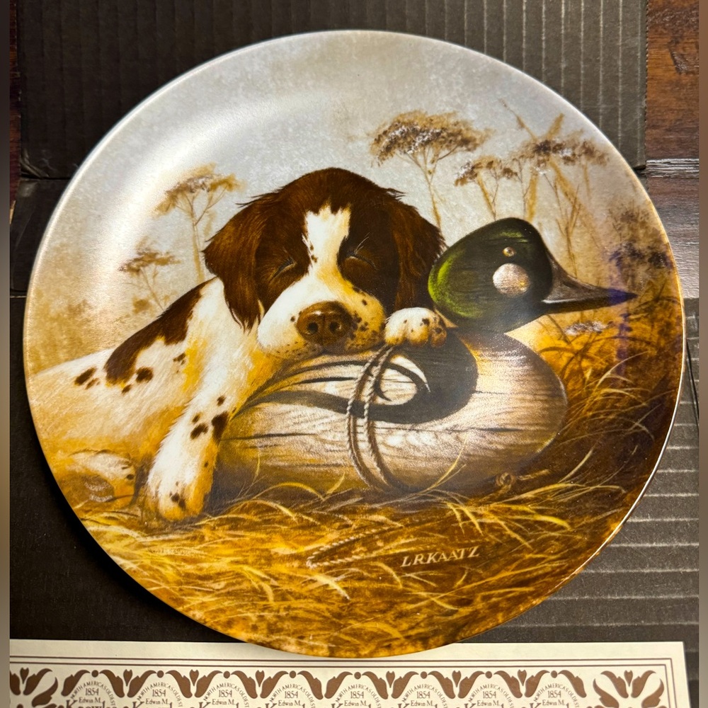 Vintage Collector Plate “Dog Tired” The Sringer Spaniel Collector Plate #1449H